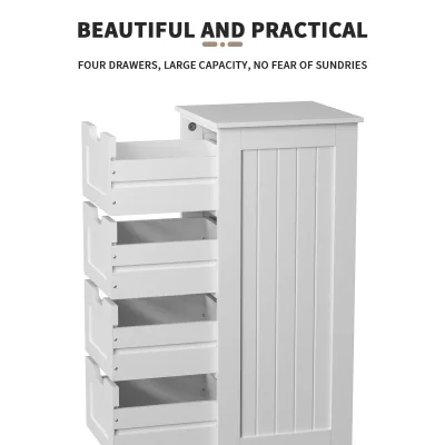 Armoire de rangement blanche, 30 × 30 × 82 cm – image 3