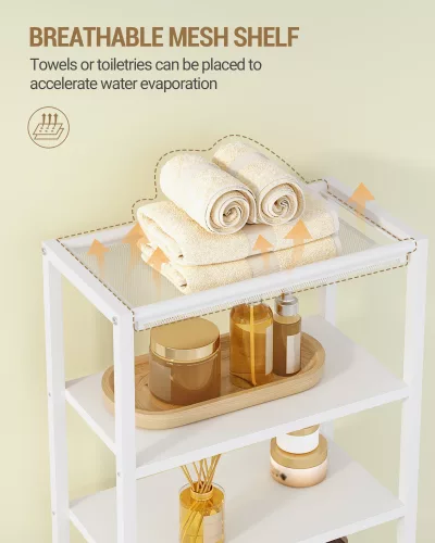 Armoire de salle de bain blanche à deux portes – image 2