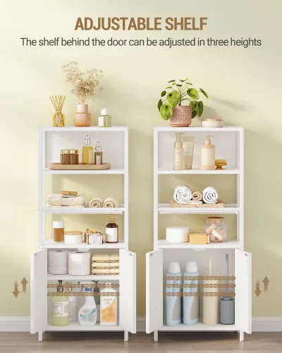 Armoire de salle de bain blanche à deux portes – image 3