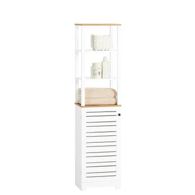 Armoire haute de salle de bain en MDF laqué