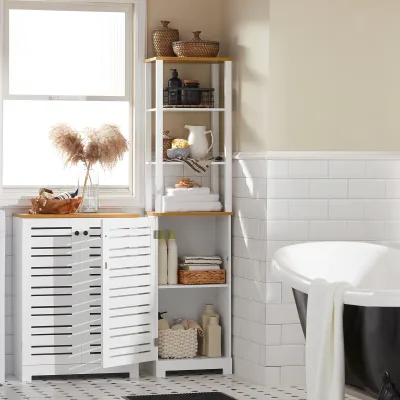 Armoire haute de salle de bain en MDF laqué – image 3