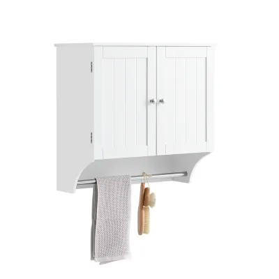 Armoire murale de salle de bain blanche, 2 portes