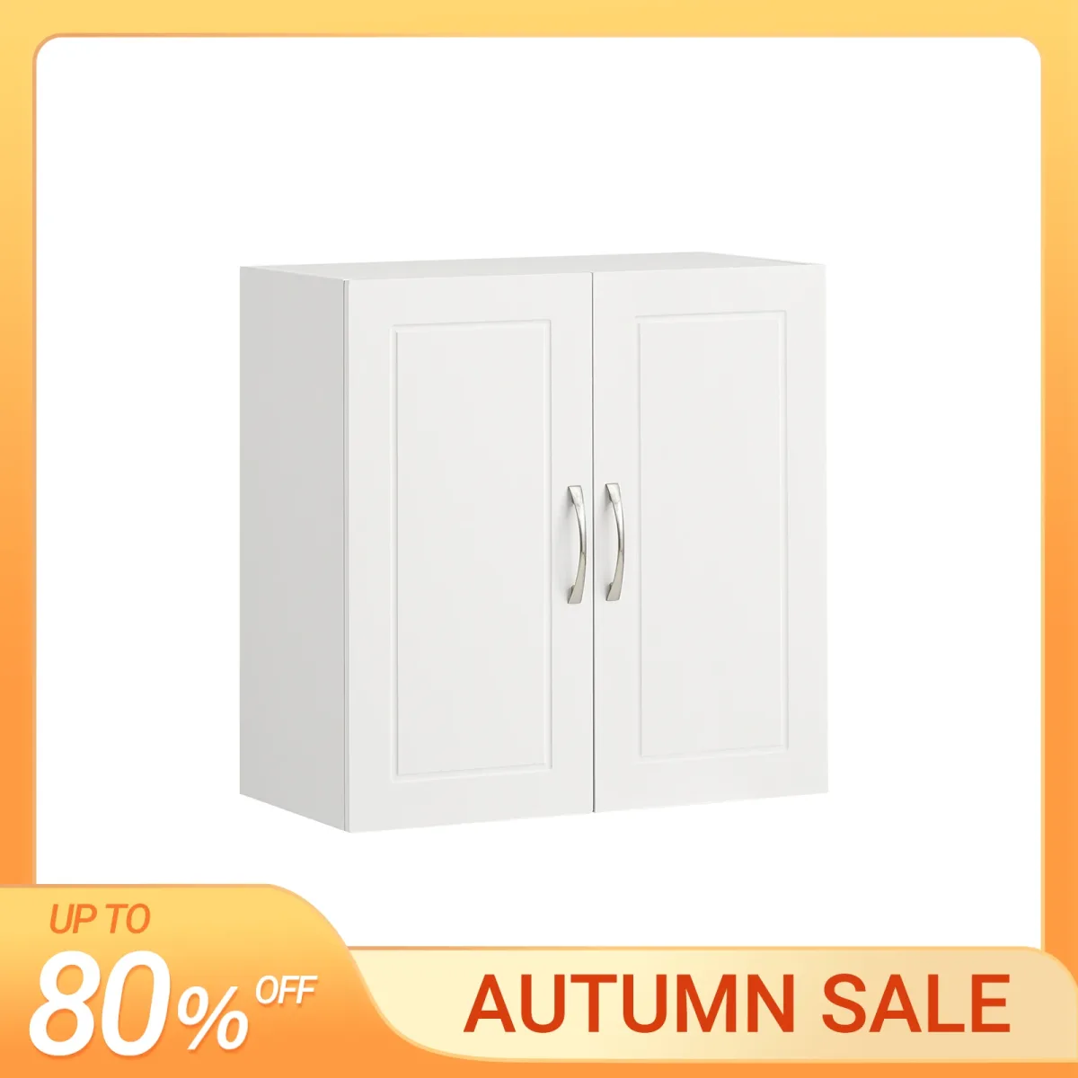 Armoire suspendue blanche à deux portes