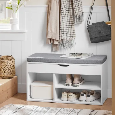 Banc à chaussures avec coussin d'assise