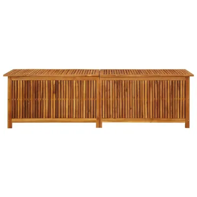 Coffre de jardin en acacia massif 200 × 50 × 58 cm – image 3