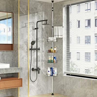Étagère de douche d'angle télescopique, 4 paniers – image 2