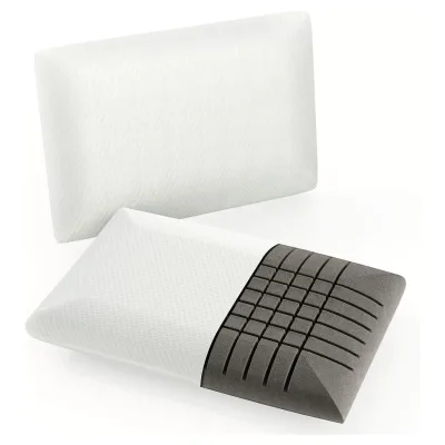 Lot de 2 oreillers à mémoire de forme, blanc