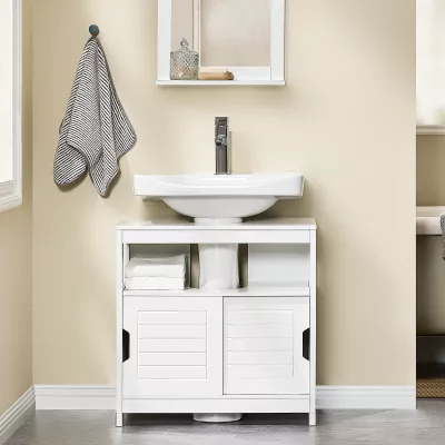 Meuble sous lavabo à deux portes coulissantes – image 2