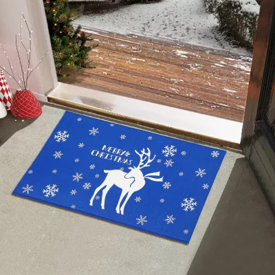 Paillasson de Noël antidérapant rouge 50 × 80 cm – image 2