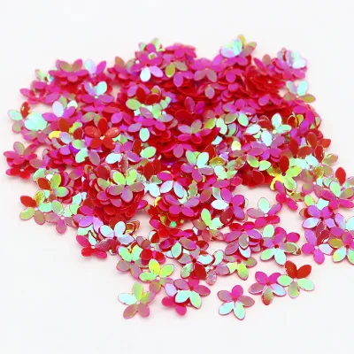 Paillettes fleur en PVC, couleurs mélangées – image 3