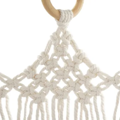 Rideau de porte macramé blanc, lot de 2 pièces – image 2