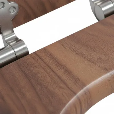 Siège de toilette marron à fermeture douce – image 3