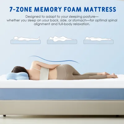 Surmatelas à mémoire de forme en mousse gel blanc – image 2